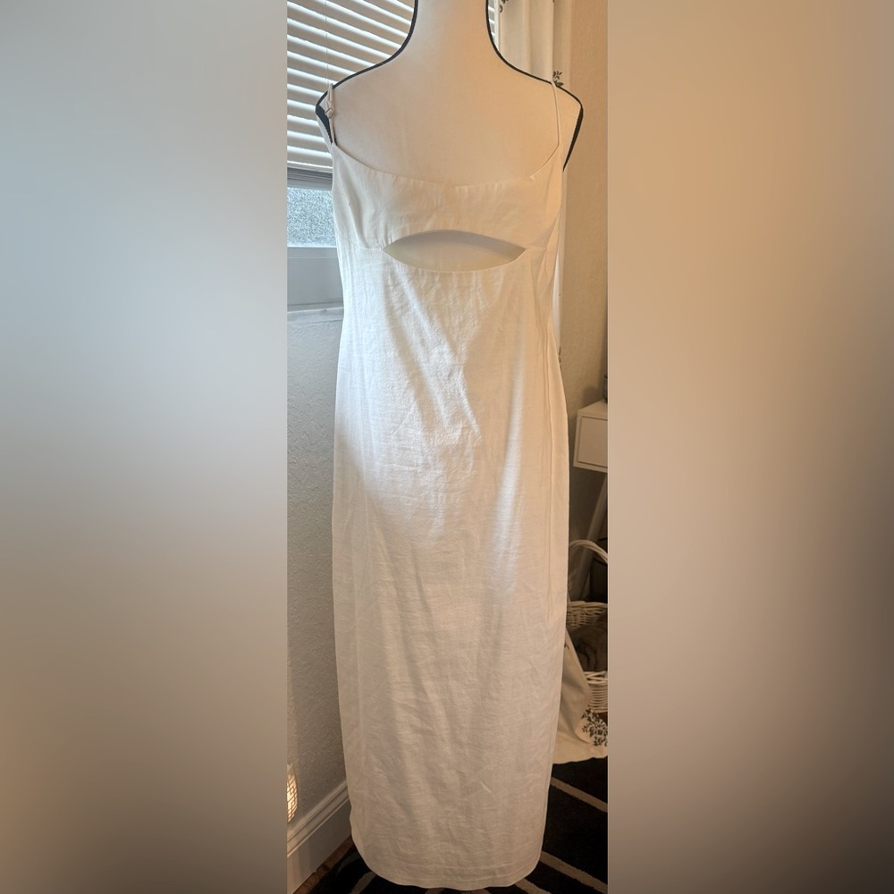 Zara Elegant Cream Backless Dress size XL NWT